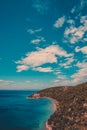 Lonely coast in Croatia with blue sky Royalty Free Stock Photo