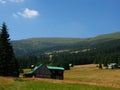 Beautiful landscape in the Czech mountains Krkonose, tourist place Blue Valley. Royalty Free Stock Photo