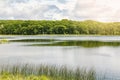 Landscape day view at Canadian Ontario Kettles lake in Midland area. Canada forest park nature