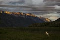 Spectacular sunset at Patagonia mountains Royalty Free Stock Photo