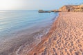 Beautiful landscape with empty sandy shore of red sea Royalty Free Stock Photo