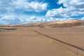 Beautiful landscape of extensive arid lands of the Hanle region in Leh, Ladakh Royalty Free Stock Photo