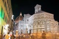 Beautiful landscape fabulous view of famous Florence Duomo Cathedral, Basilica di Santa Maria del Fiore (Basilica of Saint Mary o Royalty Free Stock Photo