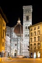 Beautiful landscape fabulous view of famous Florence Duomo Cathedral, Basilica di Santa Maria del Fiore (Basilica of Saint Mary o