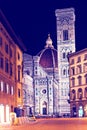 Beautiful landscape fabulous view of famous Florence Duomo Cathedral, Basilica di Santa Maria del Fiore Basilica of Saint Mary of Royalty Free Stock Photo