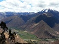 Breathtaking view of the green Sacred Valley of the Incas, Peru