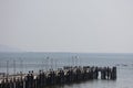 Beautiful landscape, fish pier, marina at Bangsaen, Thailand, Chonburi