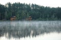 Beautiful landscape with forest and houses Royalty Free Stock Photo