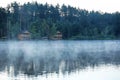 Beautiful landscape with forest and houses Royalty Free Stock Photo