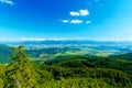 Beautiful landscape, forest and meadow and lake with mountain in background. Slovakia, Central Europe. Royalty Free Stock Photo