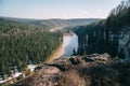 Beautiful landscape: forest and rocks near river Usva, Perm Krai