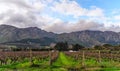 Beautiful landscape of the Franschhoek valley in South Africa