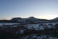 Beautiful landscape of the frozen lake with Tundra arctic in Teriberka Royalty Free Stock Photo