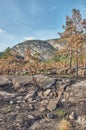 Beautiful landscape of Giants Kettle on a sunny day, Jettegrytene, Norway Royalty Free Stock Photo