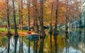 Autumn landscape of Yinzhou Park, Ningbo, China