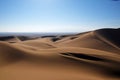 Landscape of desert sand dunes in Maranjab Desert , near Kashan Royalty Free Stock Photo