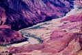 Beautiful Landscape of Grand Canyon from Desert View Point with the Colorado River visible during dusk Royalty Free Stock Photo