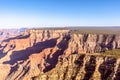 Beautiful Landscape of Grand Canyon from helicopter cockpit. Arizona, USA. Grand Canyon national park Royalty Free Stock Photo