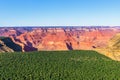 Beautiful Landscape of Grand Canyon from helicopter cockpit. Arizona, USA. Grand Canyon national park Royalty Free Stock Photo
