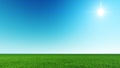 Beautiful landscape, grass clean blue sky Royalty Free Stock Photo