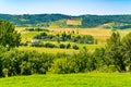 Beautiful landscape of the green hilly Tuscany