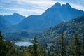 Beautiful landscape of green mountains and a lake in Fussen, Germany. Royalty Free Stock Photo