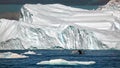 Beautiful landscape in Greenland with a humpback tail in the water Royalty Free Stock Photo