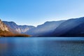 Beautiful landscape of Hallstatt mountain village with Hallstatter lake in Salzkammergut region, Austria Royalty Free Stock Photo