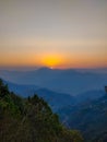 Morning Sunrise at mountain Uttarakhand