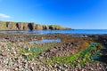 Beautiful landscape of hill and rock at Dunnottar castle area Royalty Free Stock Photo