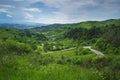 Beautiful landscape of the hills in the Maramures County.