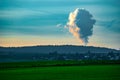 Beautiful landscape and huge smoke.