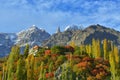 Beautiful Landscape of Hunza Valley in Autumn season.