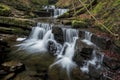 Beautiful peaceful landscape image of Aysgarth Falls in Yorkshire Dales in England during Winter morning Royalty Free Stock Photo