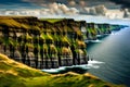 Beautiful landscape image of Cliffs of Moher in County Clare, Ireland