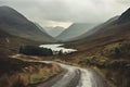 Beautiful landscape image of a mountain road in the Scottish Highlands Royalty Free Stock Photo