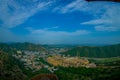 Beautiful landscape of India Jaipur Amber fort in Rajasthan. Ancient indian palace architecture panoramic view Royalty Free Stock Photo