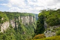 Beautiful landscape of Itaimbezinho Canyon and green rainforest