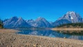 Beautiful landscape on Jackson Lake, Wyoming. Royalty Free Stock Photo