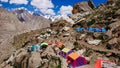 Beautiful landscape of Karakorum mountain in summer, Laila Peak and Gondogoro Glacier Khuspang camp, K2 trek, Pakistan