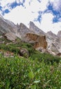Beautiful landscape of Karakorum mountain in summer, Laila Peak and Gondogoro Glacier Khuspang camp, K2 trek, Pakistan