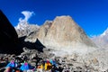 Beautiful landscape of Karakorum mountain in summer, Laila Peak and Gondogoro Glacier Khuspang camp, K2 trek, Pakistan