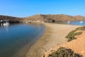 Beautiful landscape in Kolona beach Kythnos island Cyclades Greece. Royalty Free Stock Photo