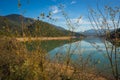 Beautiful landscape with Ladona lake at Peloponnese, Greece Royalty Free Stock Photo