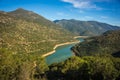 Beautiful landscape with Ladona lake at Peloponnese, Greece Royalty Free Stock Photo