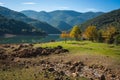 Beautiful landscape with Ladona lake at Peloponnese, Greece Royalty Free Stock Photo