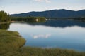 LANDSCAPE OF LAKE OF BANYOLES IN GIRONA SPAIN Royalty Free Stock Photo