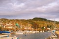 Beautiful landscape of lake Geneva and Lavaux vineyards Royalty Free Stock Photo