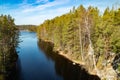 Beautiful landscape and lake Lapinsalmi in the national park Repovesi, Finland