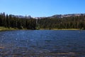 Beautiful landscape of Lake Mary at Mammoth Mountains in California on a sunny day Royalty Free Stock Photo